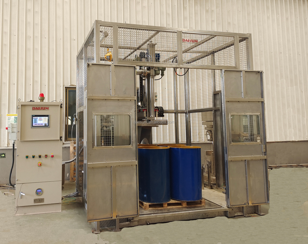 Fully Automatic Pallet Filling Machine with Stainless Steel 304/316 Construction and ±0.2%FS Accuracy for Oil Wide Open Drum Design