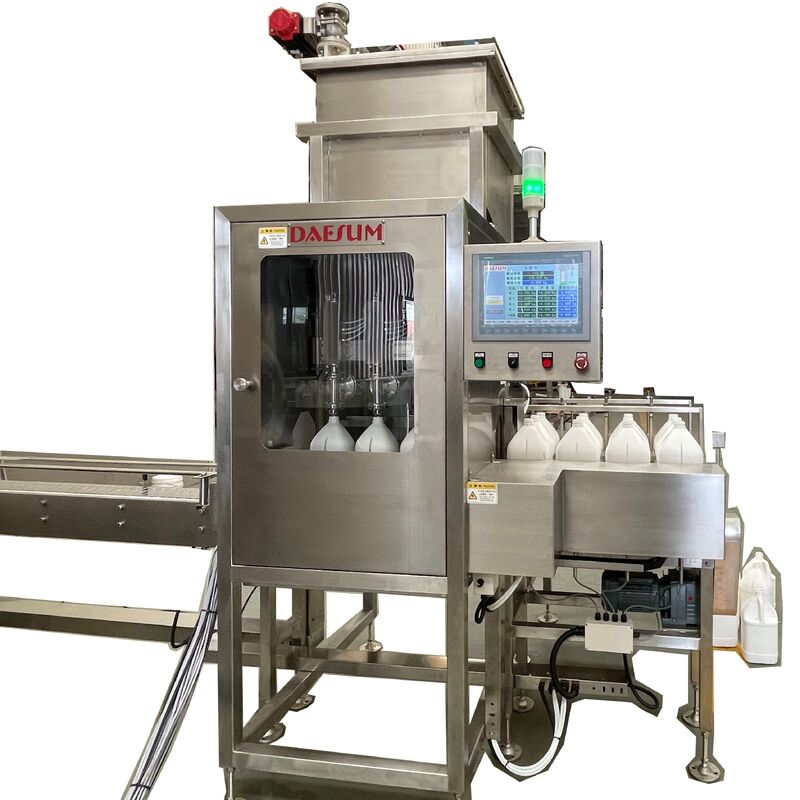 1L-4L Jerrycan Pail Can Tin Fully Automatic 4 Nozzles Mesh Conveyor Chemical Liquid Engine Oil Ex-proof Filling Machine